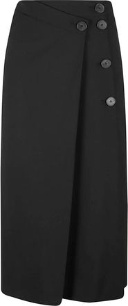 Iro Balance Midi Rok - Dames - Midirokken - Zwart - XS - Katoen - Rokken