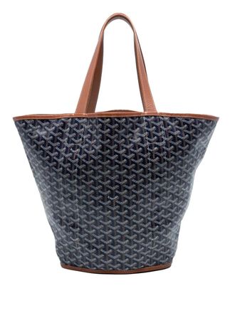 Goyard 2017 Goyardine Reversible Belharra tote bag - women - Fabric/Calf Leather - One Size - Blue