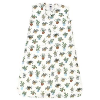 Hudson Baby Cotton Sleeveless Wearable Sleep Sack, Sack, Blanket in Plants at Nordstrom