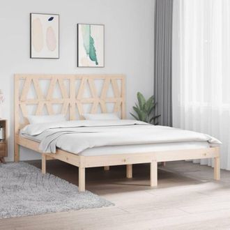 vidaXL Estructura De Cama Madera Maciza De Pino 140x200 Cm Vidaxl