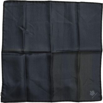 Dolce & Gabbana Blauwe DG Kroon Zijden Vierkante Mannen Foulard Sjaal