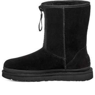 UGG (WMNS) UGG Classic Short Zipper Tape Logo Boot Black 1144035-BLK