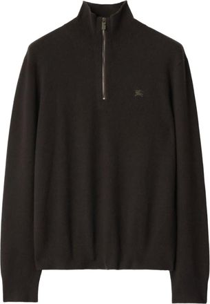 Burberry Maglione con mezza zip - Marrone