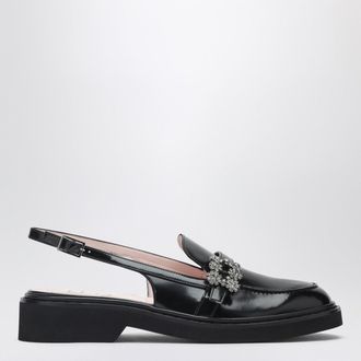 Roger Vivier Viv Rangers Black Slingback Loafers