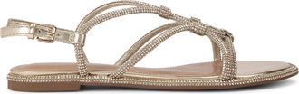 Kurt Geiger Womens Roonie Sandals - Gold Fabric - Size UK 5