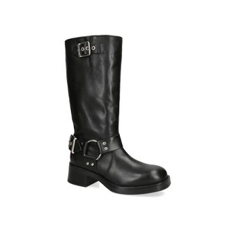 Steve Madden Womens Leather Beau Black Boots - Size UK 7