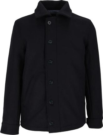 TELA GENOVA Michele El Abrigo Corto - Jackets - Hombre - Azul - XL