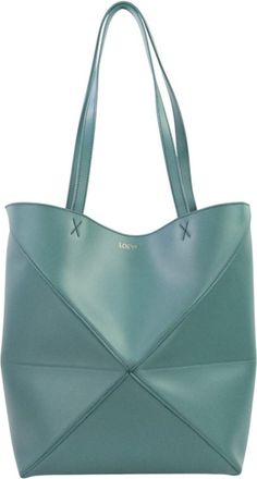 Loewe Blue Leather Tote Bag (Pre-Owned)