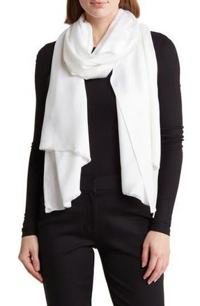 Vince Camuto Oversized Satin Pashmina Wrap in White at Nordstrom Rack