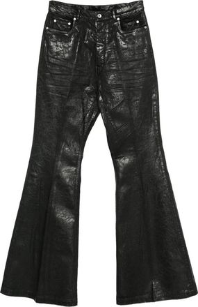 Rick Owens Metallic-effect Flared Trousers