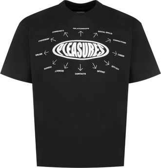 Pleasures logo overview t-shirt - men - Cotton - M - Black