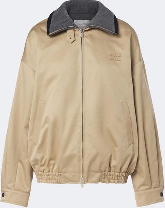 Miu Miu Padded cotton twill blouson jacket