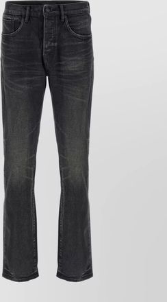 Purple coated double dip jeans