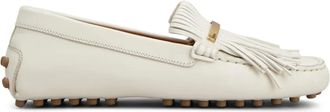 Tod's Mocassini con frange in pelle - Bianco