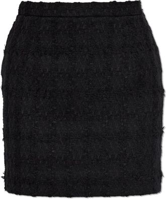 Alessandra Rich Tweed Rok - Dames - Korte rokken - Zwart - 2XS - Tweed - Rokken