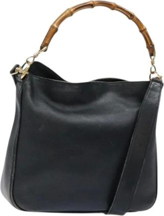 Gucci Pre-owned Handbags, female, Black, Size: ONE SIZE Pre-owned Leather gucci-bags