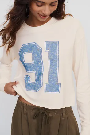 Junk Food 100% Cotton 91 Varsity Top