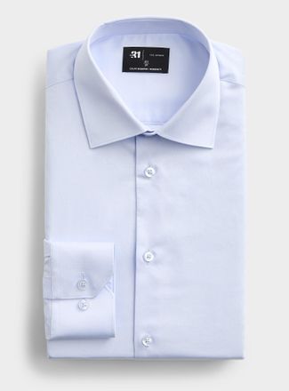 Le 31 Mens Essential satiny cotton shirt Modern fit