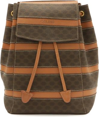 Celine Macadam Beige Dark Brown Pvc Leather Backpack (Pre-Owned)