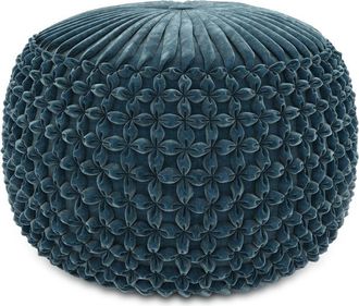 Simpli Home Renee Boho Round Pouf