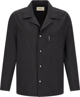 Second/Layer Fairmont Safari Shirt - Heren - Casual Overhemden - Grijs - L - Wol - Overhemden