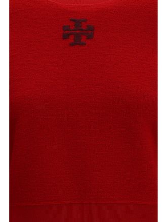 Tory Burch Womens Wool Sweater Red