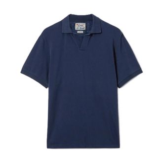 MC2 Saint Barth Polo Shirts, male, Blue, Size: 2XL Charles Stretch Piquet Polo
