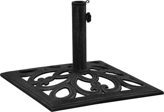 vidaXL Base De Sombrilla De Hierro Fundido Negro 47x47x33 Cm Vidaxl