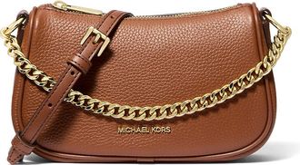 Michael Kors Womens Carmela Small Pouchette Crossbody Bag - Brown Canvas - One Size