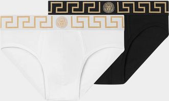 Versace Men & apos;s Medusa Key Jersey Brief 2-Pack
