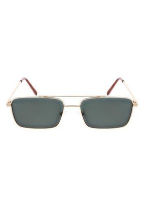 BCBGeneration Slim Pilot Sunglasses in Gold/Solid Green at Nordstrom Rack
