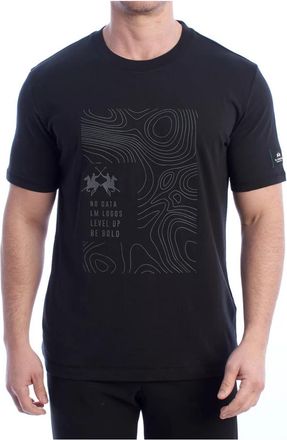 La Martina Heren korte mouw grafisch T-shirt - Heren - T-shirts - Zwart - 2XL - Katoen - Tops