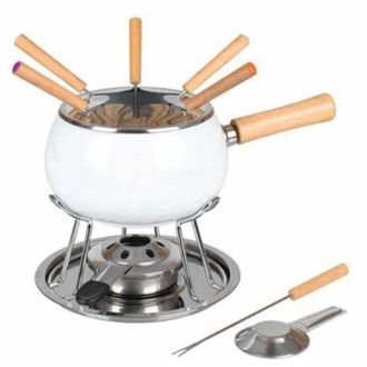 EVA Set Fonduta Pz.12 Inox Sm.Bianco