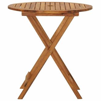 Berkfield Home Sturdy 3 Piece Folding Garden Dining Set Solid Acacia Wood in Brown