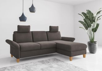 HOME AFFAIRE Ecksofa »Rochelle, L-Form« wahlweise mit Armteilverstellung, Bettfunktion und Bettkasten