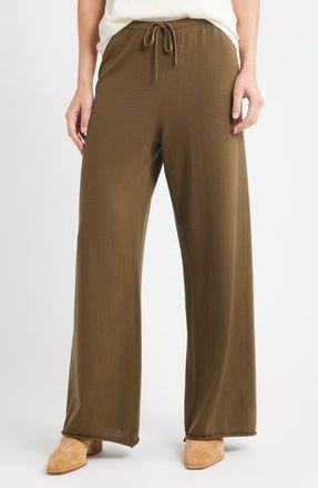 The Great. The Rec Wide Leg Sweater Pants in Army at Nordstrom Rack, Size 3 (Fits Like 12-14 Us)