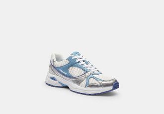 Coach Womens Sport Sneaker in Blue, Size 9.5