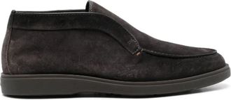 Santoni Dragon Slip-On Enkellaars - Heren - Enkellaarsjes - Bruin - 40 EU - Leer - Schoenen