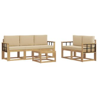 vidaXL Conjunto De Sof&aacute;s De Exterior 6 Pcs Vidaxl