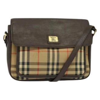 Burberry Pre-owned Cross Body Bags, female, Multicolor, Size: ONE SIZE Pre-owned Vintage Canvas Shoulder Bag