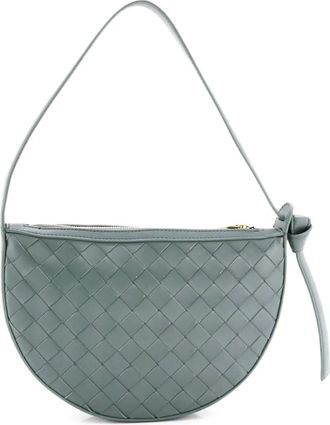 Bottega Veneta Sunrise Intrecciato Leather Mini shoulder bag - Verde