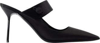 PARIS TEXAS Pointed Toe Mary Jane Mule Heels - Dames - Muiltjes - Zwart - 37 EU - Schoenen