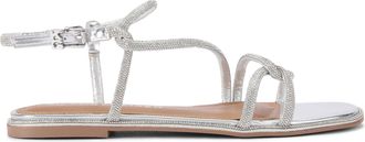 Kurt Geiger Womens Priya Sandals - Silver - Size UK 4