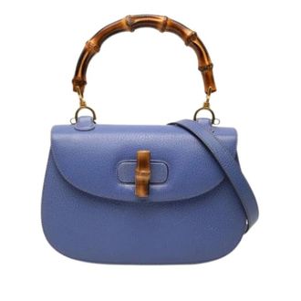 Gucci Pre-owned Bamboo Night - Dames - Pre-owned - Paars - Maat: ONE Size Leer