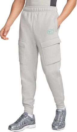 Nike Air Fleece-cargojoggingbroek voor heren (Grijs/Wit)