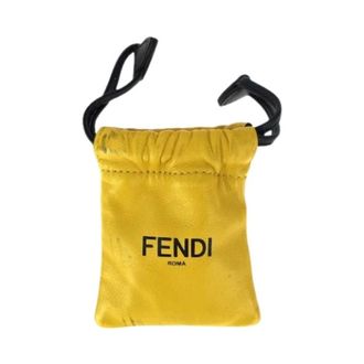 Fendi Pre-owned Leren Pouch - Dames - Pre-owned - Geel - Maat: ONE Size Leer