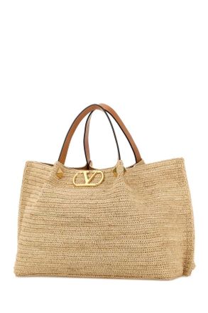 Valentino Garavani Womens Tote Beige Raffia