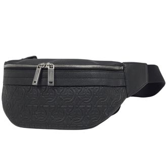 Ferragamo Black Leather Fanny Pack Sling Bag (Pre-Owned)