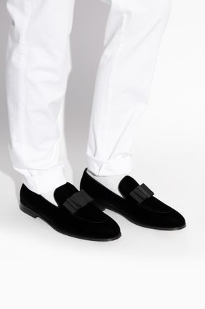 Dsquared2 Velvet Loafers, Mens, Black