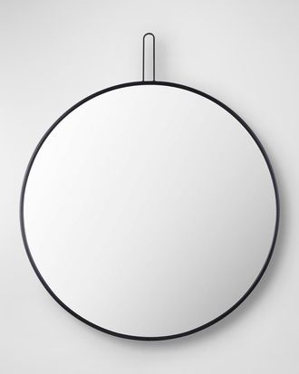 Surya Athanasia Black Round Mirror
